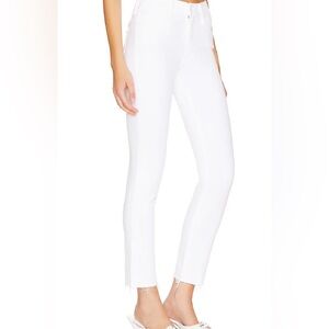 MOTHER Women's Mid-Rise Dazzler White Jeans